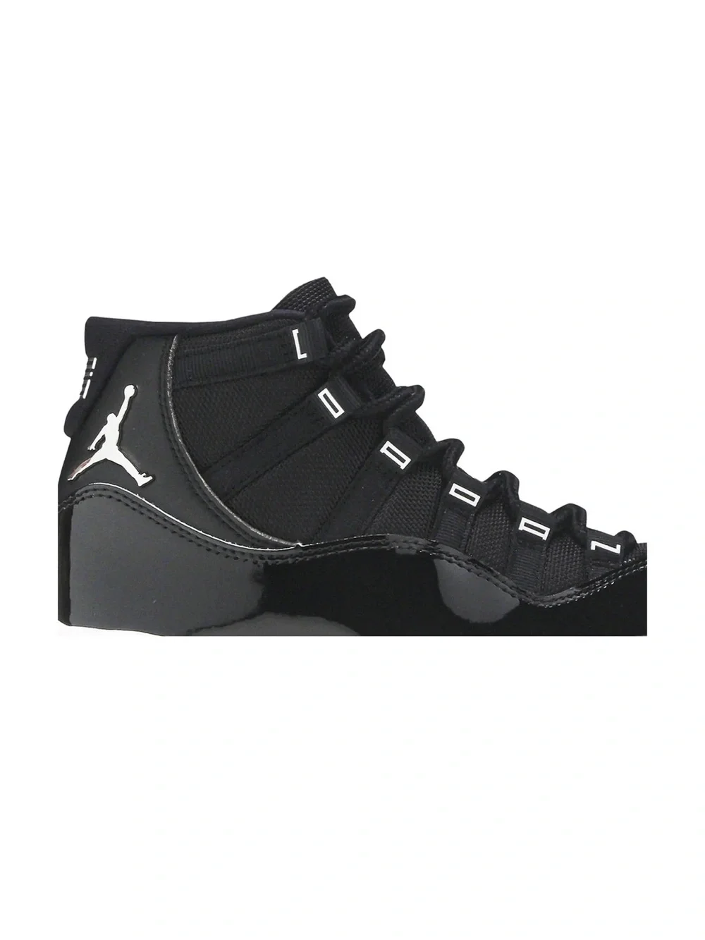 Jordan 11 Retro Woman  Black White Patent Leather High Top Sneakers